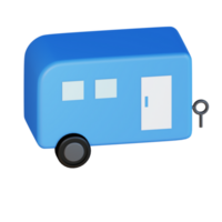 3c icon caravan isolated on transparent background png