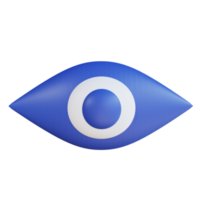 3d icoon visie geïsoleerd Aan transparant achtergrond png