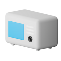 3d icon microwave isolated on transparent background png