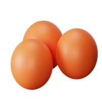 3d icona uova isolato su trasparente sfondo png