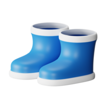 3d icon boot isolated on transparent background png