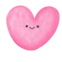 dibujado a mano pintado rosado corazón png