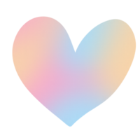 Heart shape illustration with pastel color png