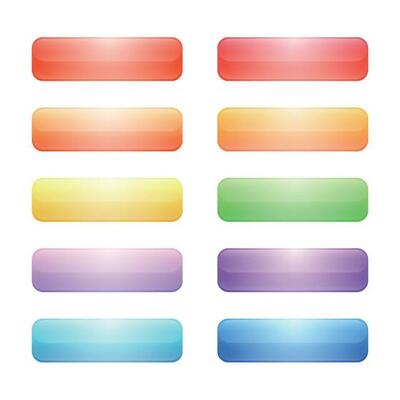 Simple of gradient buttons.Collection of colorful buttons in flat style.web site,and ui