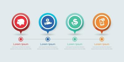 Pricing table infographic.Infographic design with option or step .business  schedule presentation vector