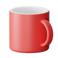 3d icon mug isolated on transparent background png