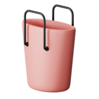 3d Symbol Tasche isoliert auf transparent Hintergrund png