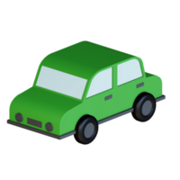 3d icon car isolated on transparent background png