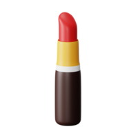 3d icon lipstick isolated on transparent background png