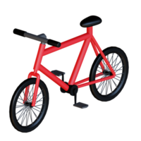 3d icon bicycle isolated on transparent background png