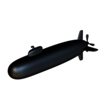 3d icono submarino aislado en transparente antecedentes png