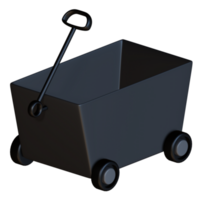 3d icon wagon isolated on transparent background png