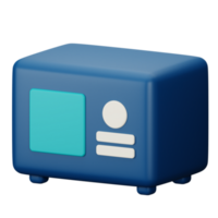3d icona microonde isolato su trasparente sfondo png