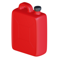 3d icon jerrycan isolated on transparent background png