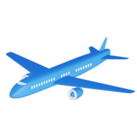 3d icon airplane isolated on transparent background png