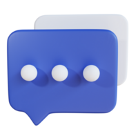 3d icon chat isolated on transparent background png