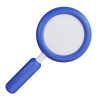 3d icon search isolated on transparent background png