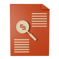 3d icon tax isolated on transparent background png