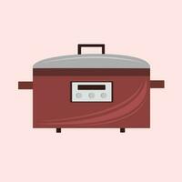 Cooking utensil crockpot vector illustration for graphic design and decorative element