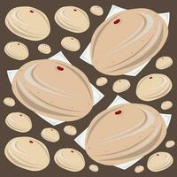 Chinese steamed buns vector illustration for graphic design and decorative element