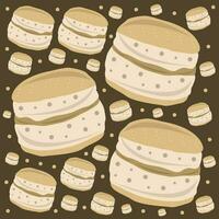 Scone mini cake vector illustration for graphic design and decorative element