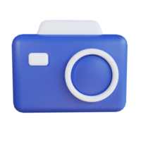 3d icon camera isolated on transparent background png