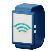 3d icon smartwatch isolated on transparent background png