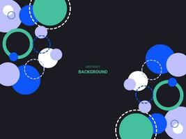 Abstract flat circle background vector
