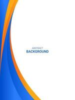 Abstract gradient blue and orange background vector