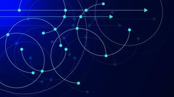 Abstract dots and lines for futuristic world data network concept background. Global network, communication technology and big data visualization. Vector illustration.