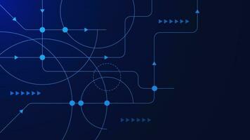 Global communication technology background with dots and lines connection. Digital big data visualization and electronic circuit board concept. Vector illustration.