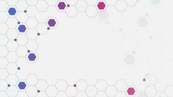 resumen Ciencias y tecnología antecedentes con hexagonal formas molecular estructura, medicina investigación y adn concepto. vector ilustración.