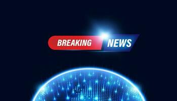 Concept Breaking News Template Background World vector