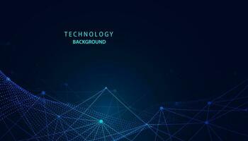 abstract technology concept digital link on hi tech blue background vector