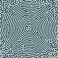 Monochrome reaction diffusion Organic spiral circular shapes abstract turing pattern background vector