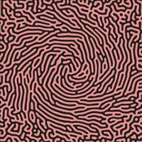 Monochrome reaction diffusion Organic spiral circular shapes abstract turing pattern background vector