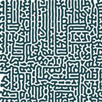 Monochrome Organic abstract lines turing pattern background vector