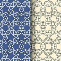 Seamless Authentic Arabic islamic geometric pattern with stats shape vector