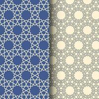 Seamless Authentic Arabic islamic geometric pattern with stats shape vector