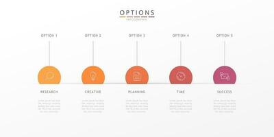 circular process diagram template with minimalistic design. vector