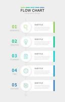 Simple business flow chart infographic design tempalte for office presentation with icons vector