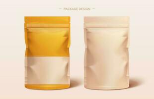 paquete frustrar bolso diseño en 3d ilustración en rosado antecedentes vector