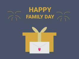 happy family day flat design vector