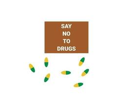 anti drug vector illustration flat design