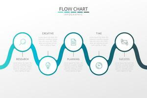 Circle arrows infographic, cycle diagram, timeline graph, presentation chart. Business concept with 5 options vector