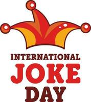 International Joke Day Vector Elements with a Clown hat.