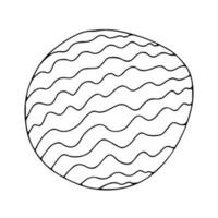 Vector moon circle in doodle style isolated