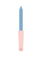Nail file vector flat style illustration. Hand drawn manicure tool isolated