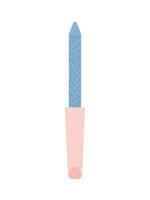 Nail file vector flat style illustration. Hand drawn manicure tool isolated