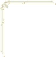 Monoline Art Deco Corner Border vector